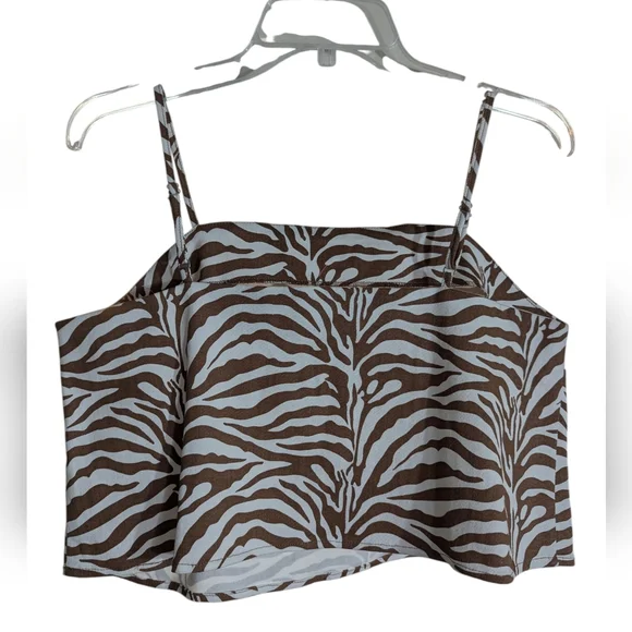 🤎 Love + Harmony Zebra Print Crop Tank - Size Large - Picture 5 of 7